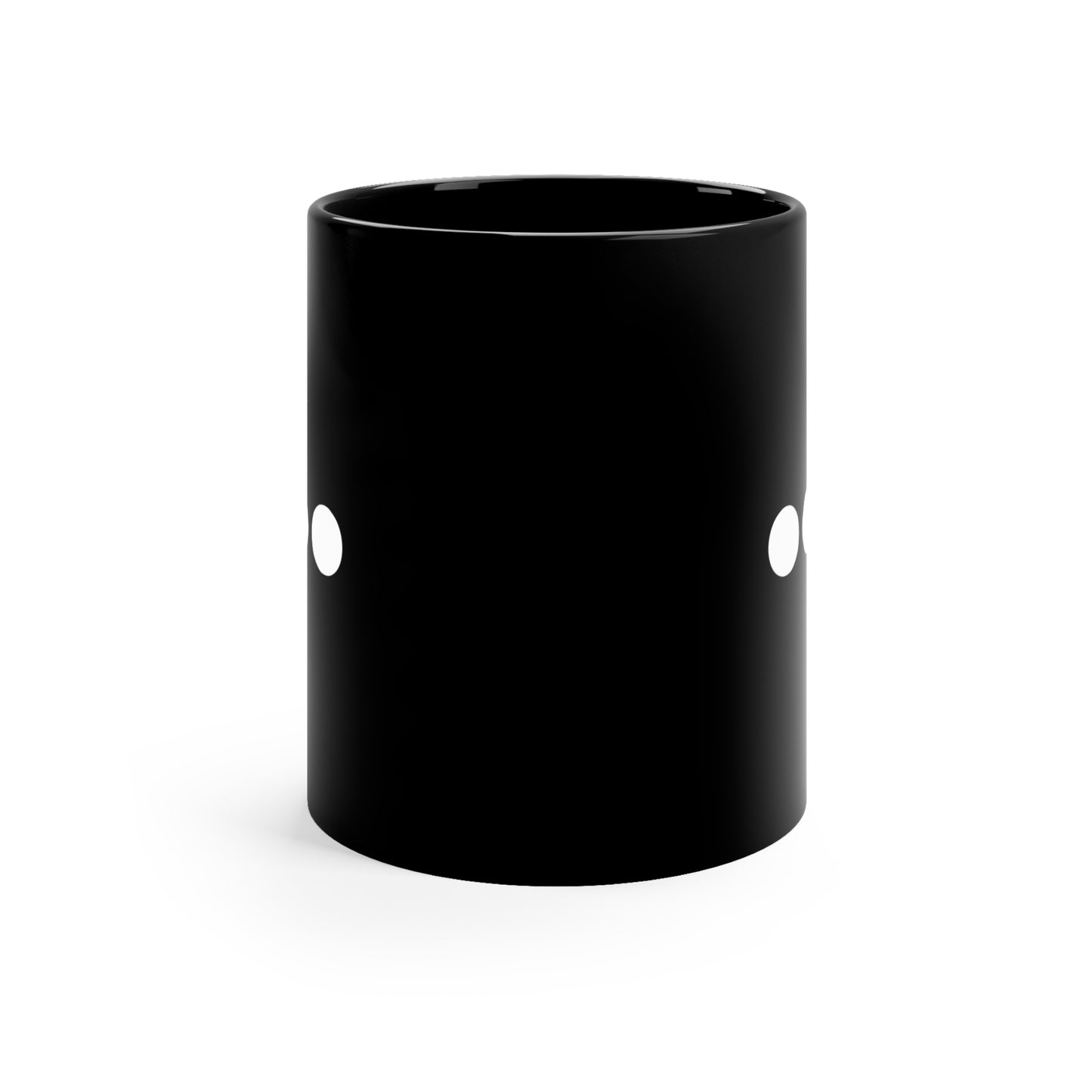 Dot Dot Dot - White Dots on Black Mug (11oz)