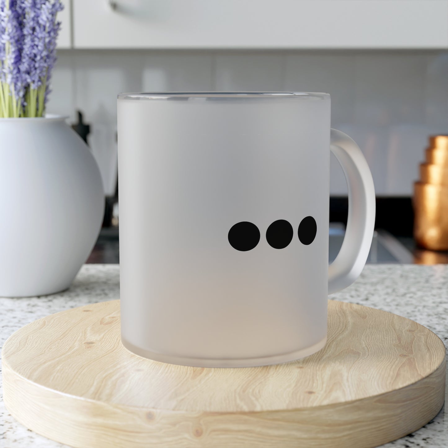 Dot Dot Dot - Frosted Glass Mug